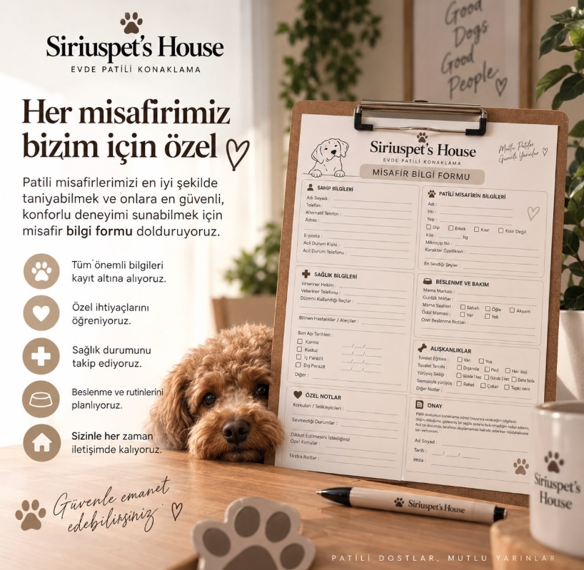 Siriuspet's House Misafir Bilgi Formu